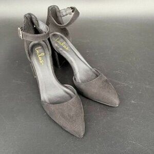 Lulus Black Pointed Toe Heels Block Sz 8.5 Women's Shoes